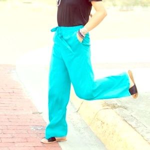 Crazy Train Palestine Pants (Teal)